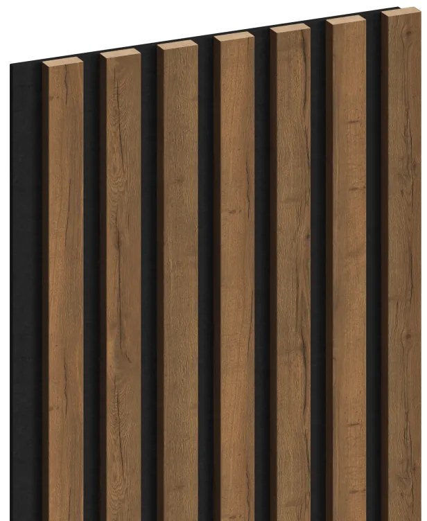 Mexen Lam-F, akustické stenové lamely 275 × 31,5 cm, filc 6 mm, dub moka, S105-275317-2812-074
