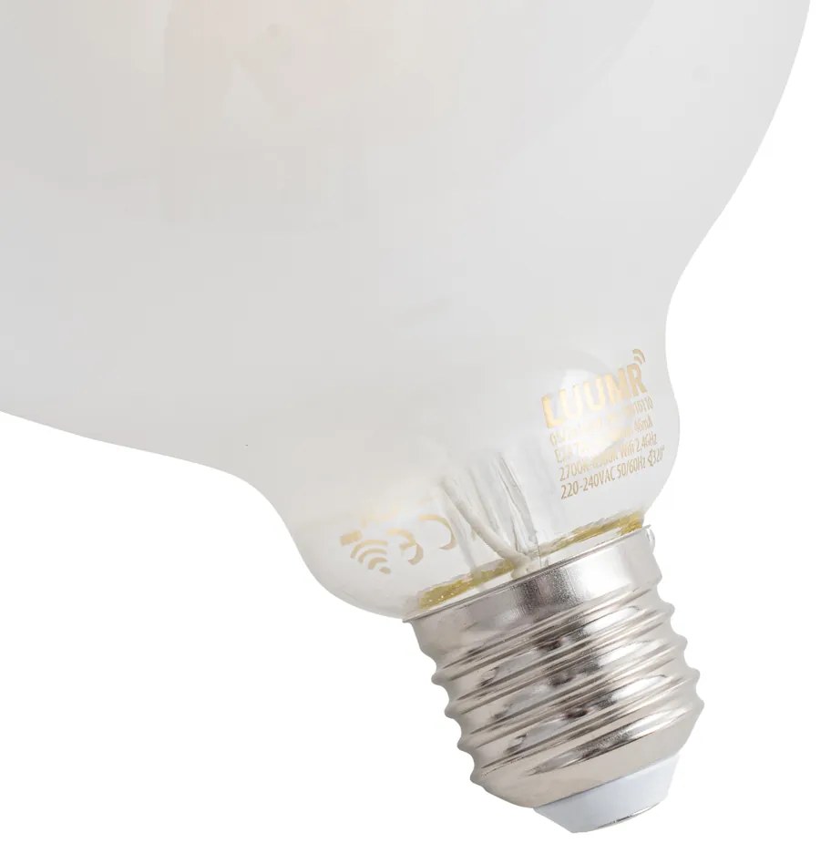 Sada 5 ks Inteligentné stmievateľné LED žiarovky E27 G125 matné 7W 806lm 2700-6500K