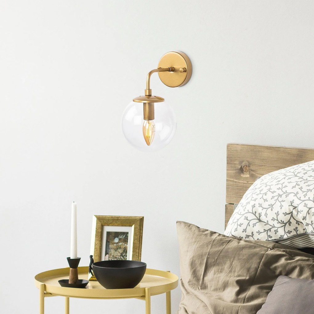 Nástěnná lampa Horn I zlatá