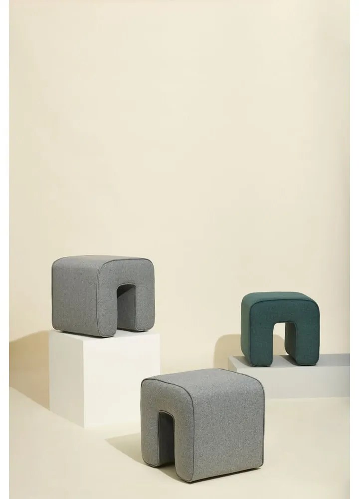 Sivý taburet Sculpture – Hübsch