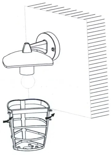 Eglo 93095 - LED Vonkajšie nástenné svietidlo ALORIA 1xE27/8,5W/230V IP44