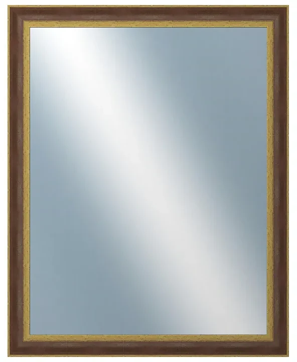 DANTIK - Zrkadlo v rámu, rozmer s rámom 80x100 cm z lišty ZVRATNÁ červenozlatá plast (3069)