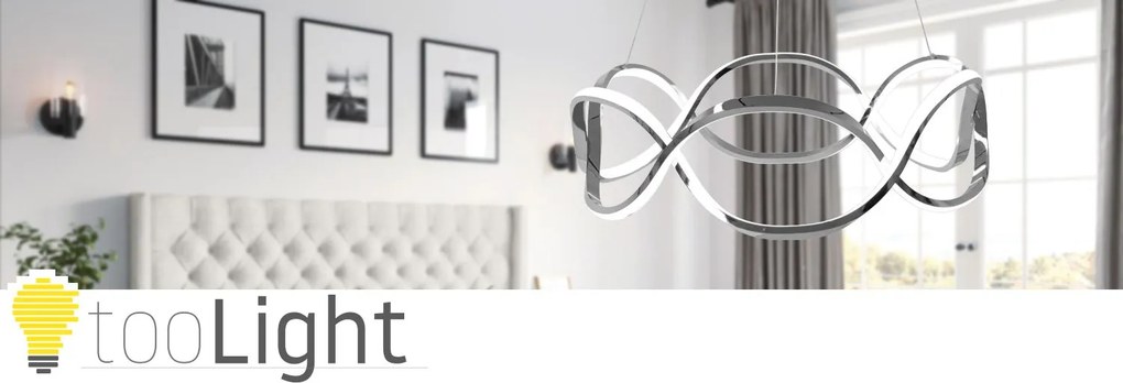 Toolight - LED závesné svietidlo APP801-CP + diaľkové ovládanie, chrómová, OSW-04024
