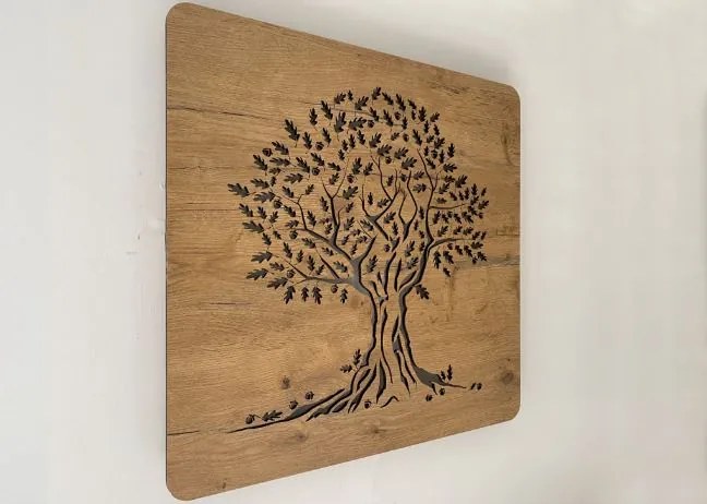 Podsvietený obraz strom Dub na batériu