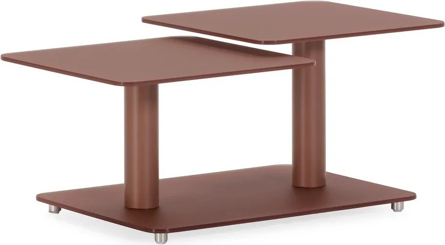 Terakotový sklenený konferenčný stolík 54x115 cm Elvi – Marckeric