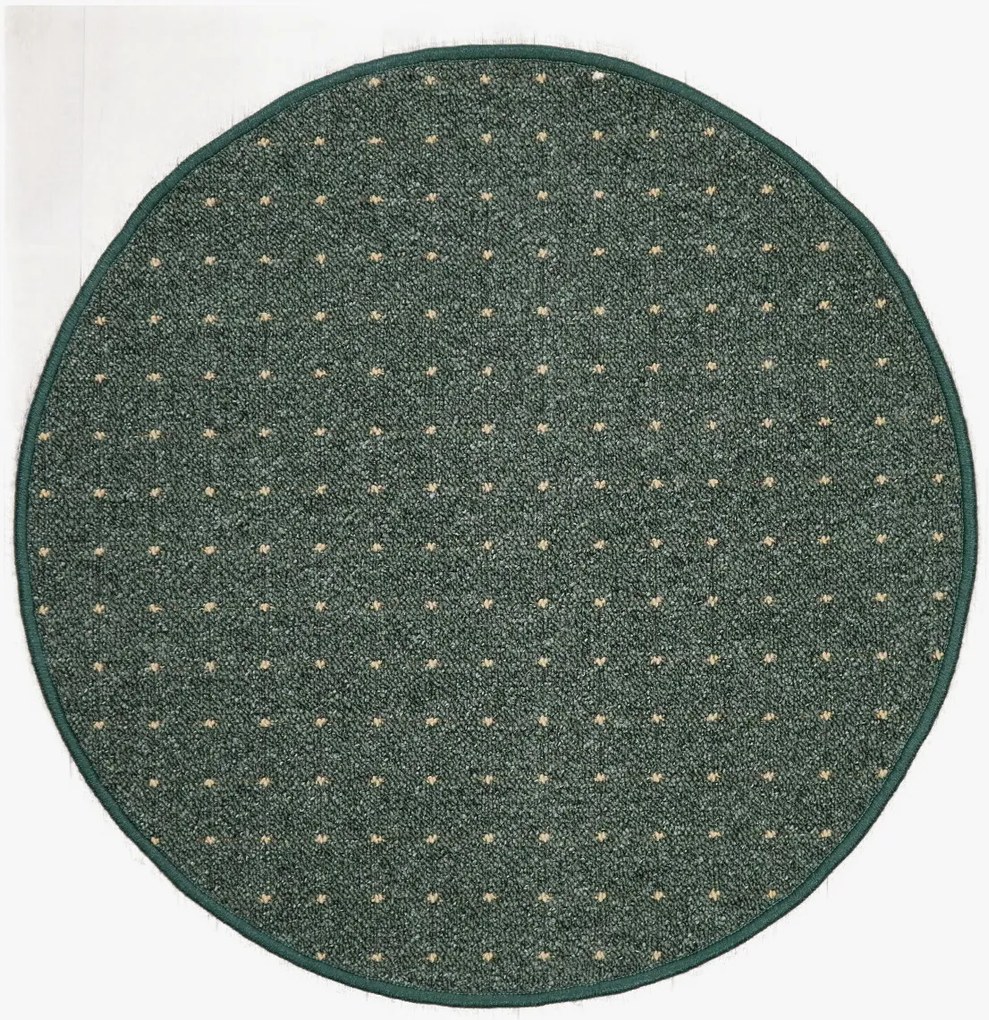 Condor Carpets, Kusový koberec Udinese zelený kruh, 400x400 (priemer) kruh, zelená, chodba / predsieň