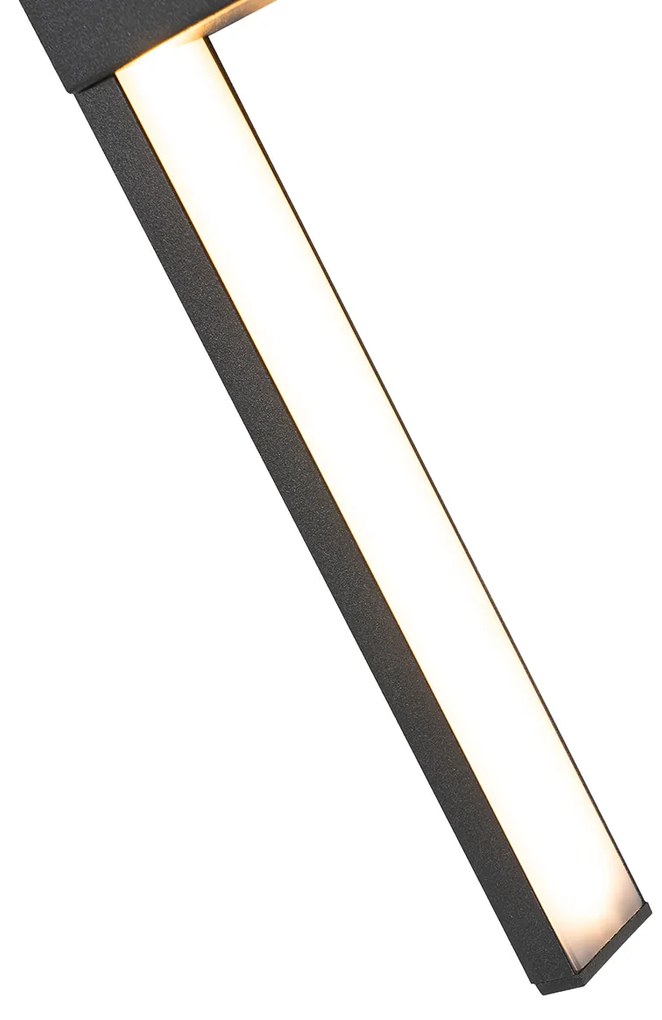 Moderné vonkajšie nástenné svietidlo čierne vrátane LED IP54 - Jamal