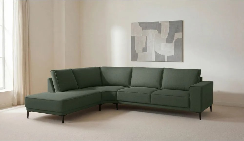 Kaki rohová pohovka (ľavý roh) Copenhagen – Scandic