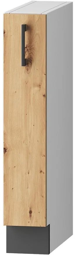 Kuchynská skrinka Clara D15 Cargo šedý grafit/Artisan