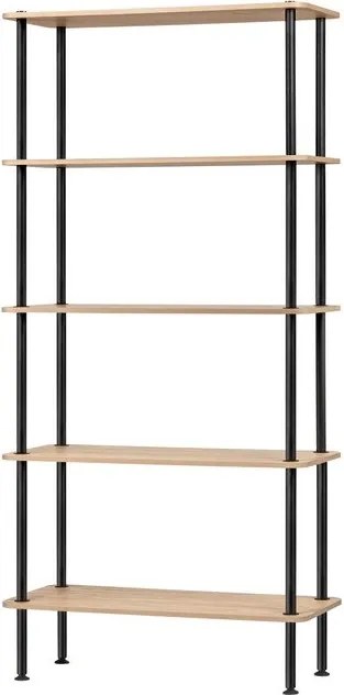 Regál v dekore duba v prírodnej farbe 80x163x35 cm Teidi – noo.ma