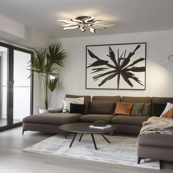 Brilagi - LED Stmievateľný prisadený luster TWIST LED/65W/230V 3000-6500K čierna + DO