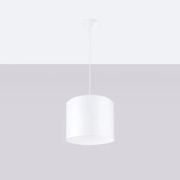 Sollux SL.1403 - Luster na lanku NOVA 1xE27/15W/230V pr. 30 cm biela