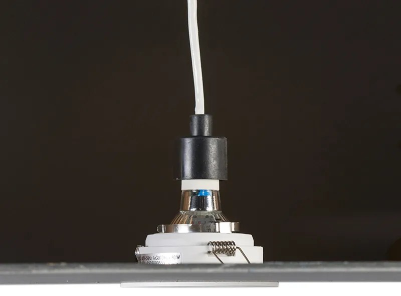 Sada 6 zapustených bodových svetiel okrúhlych bielych nastaviteľných - Chuck