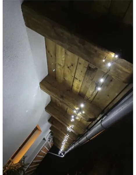 LED Vianočná vonkajšia reťaz 120xLED/17m IP44 studená biela