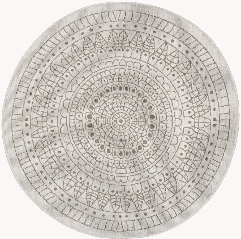 Okrúhly obojstranný koberec do interiéru/exteriéru Porto