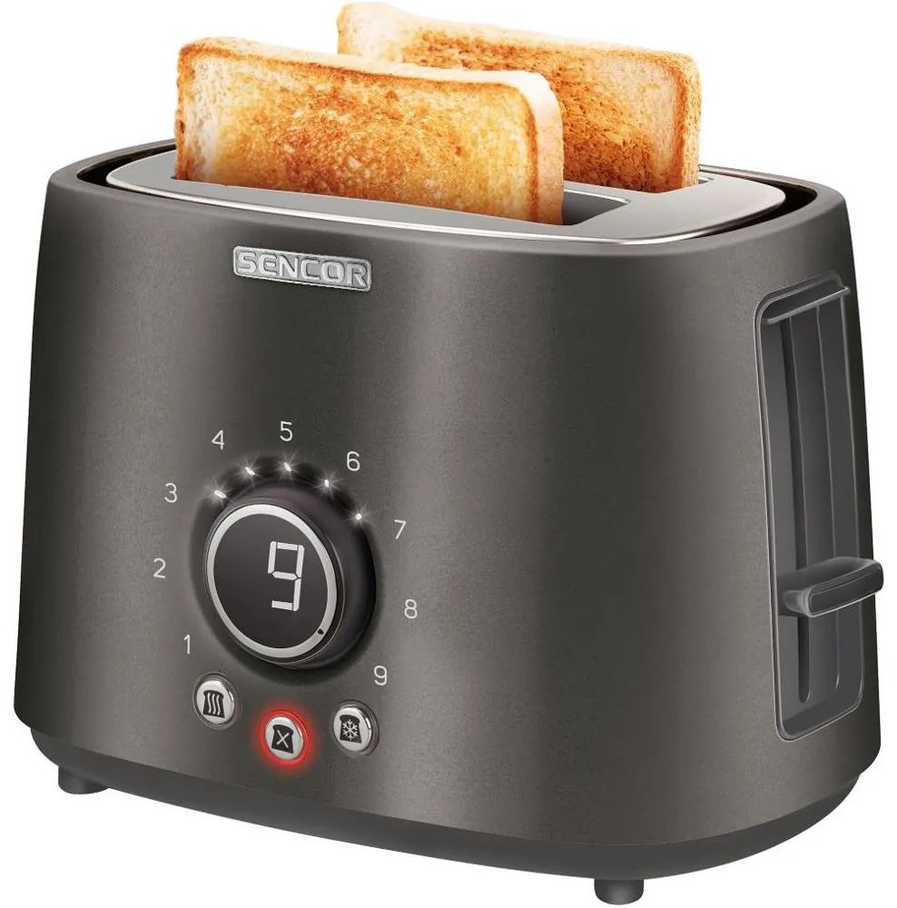 Sencor - Hriankovač s dvoma otvormi 1000W/230V antracit