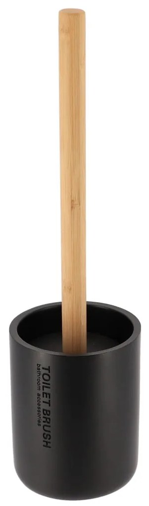 WC kefa Loudis, čierna/s drevenými prvkami