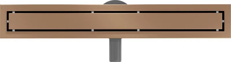 Mexen Flat 360° M13 sprchový žľab 2v1, 70 cm, medená matná, 1C10070-40