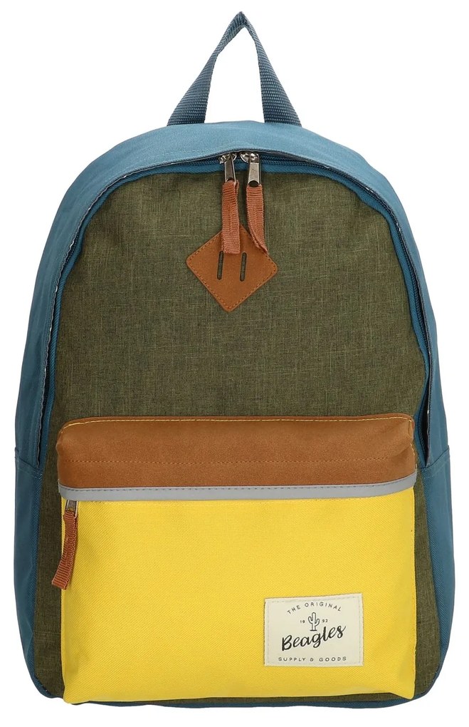 Beagles Žlto-modrý vodeodolný školský ruksak „Smile“ 11L