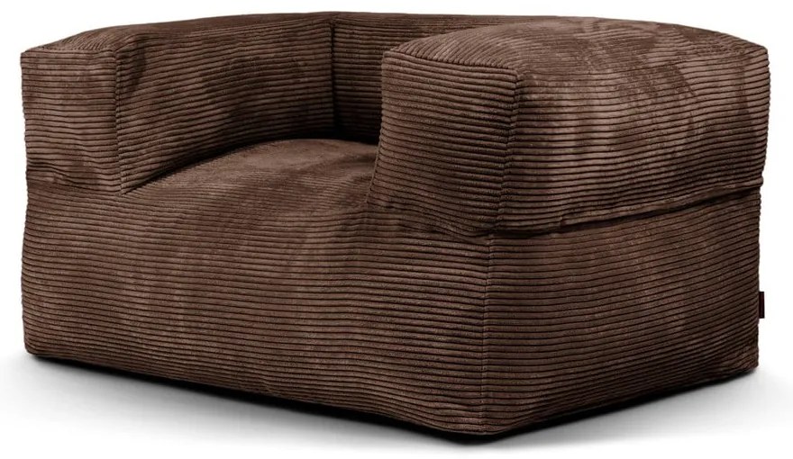 Tmavohnedý menčestrový sedací vak MooG – SLOWDOWN