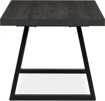 Jedálenský stôl 160x90 cm, rozkladací HT-R5624 GREY dub sivý / čierne nohy