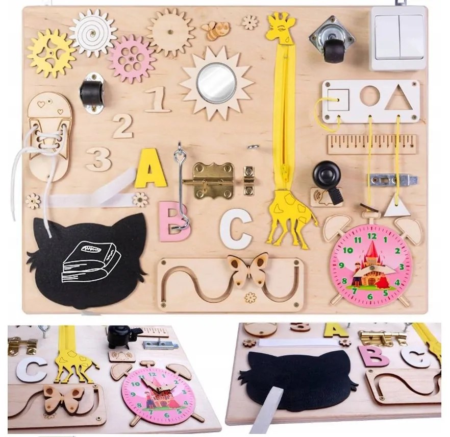 Interaktívna detská tabuľa - 50x37,5 cm - prírodná