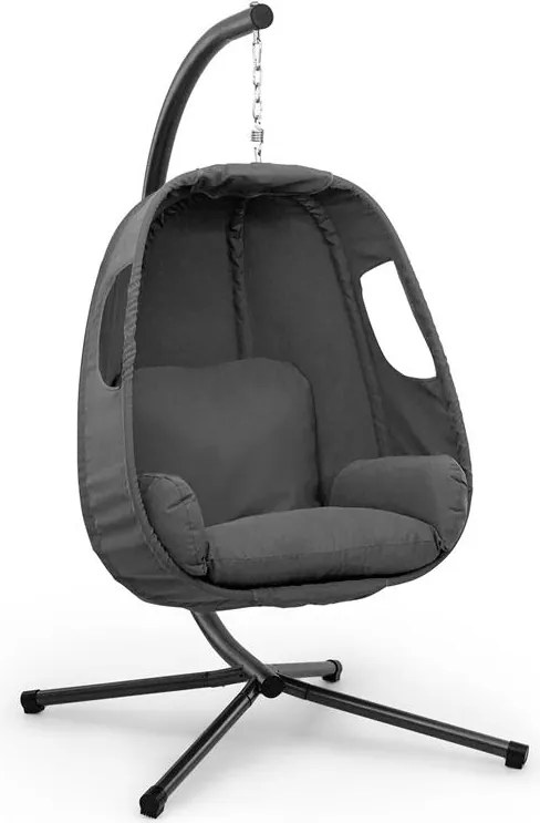 Blumfeldt Bella Donna, závesné kreslo, vankúš na sedenie, 180 g polyester, tmavosivé