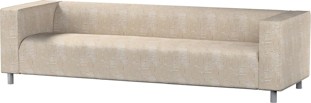 Poťah na sedačku Klippan (pre 4 osoby) farba produktu béžová látka zapletaná, vzorované