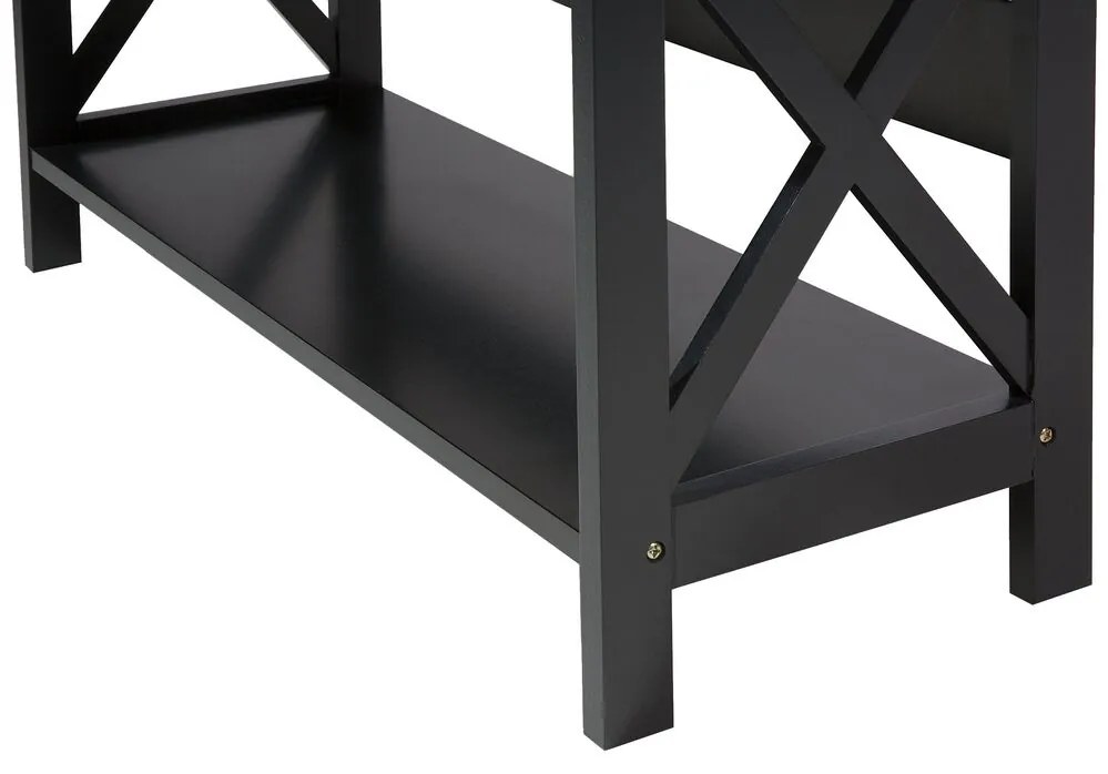 Zostava kancelárskeho nábytku svetlé drevo/čierna FOSTER/CALVIN Beliani