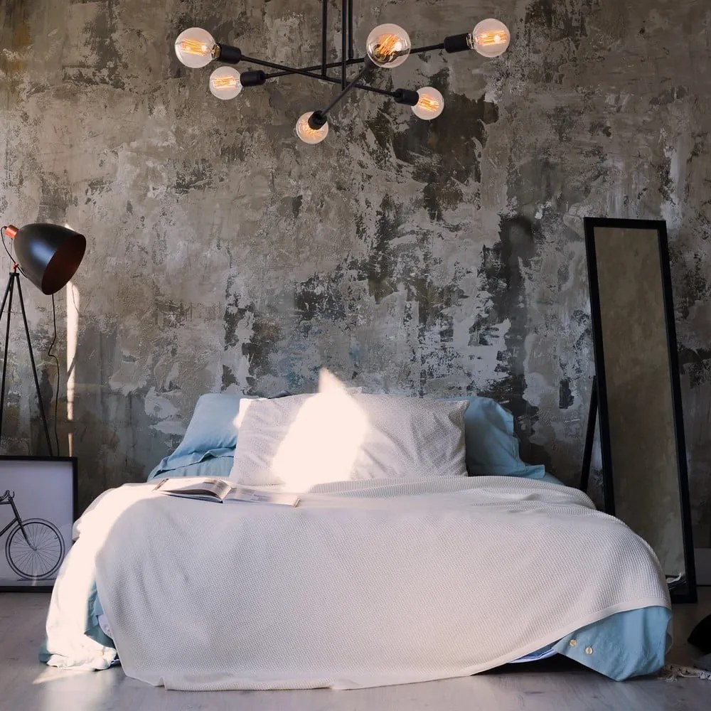 Čierne stropné svietidlo 64x64 cm Flower – Opviq lights