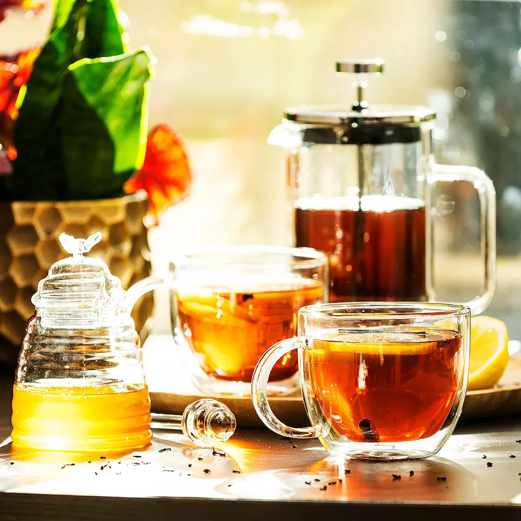 4Home Sklenená dóza na med Honey