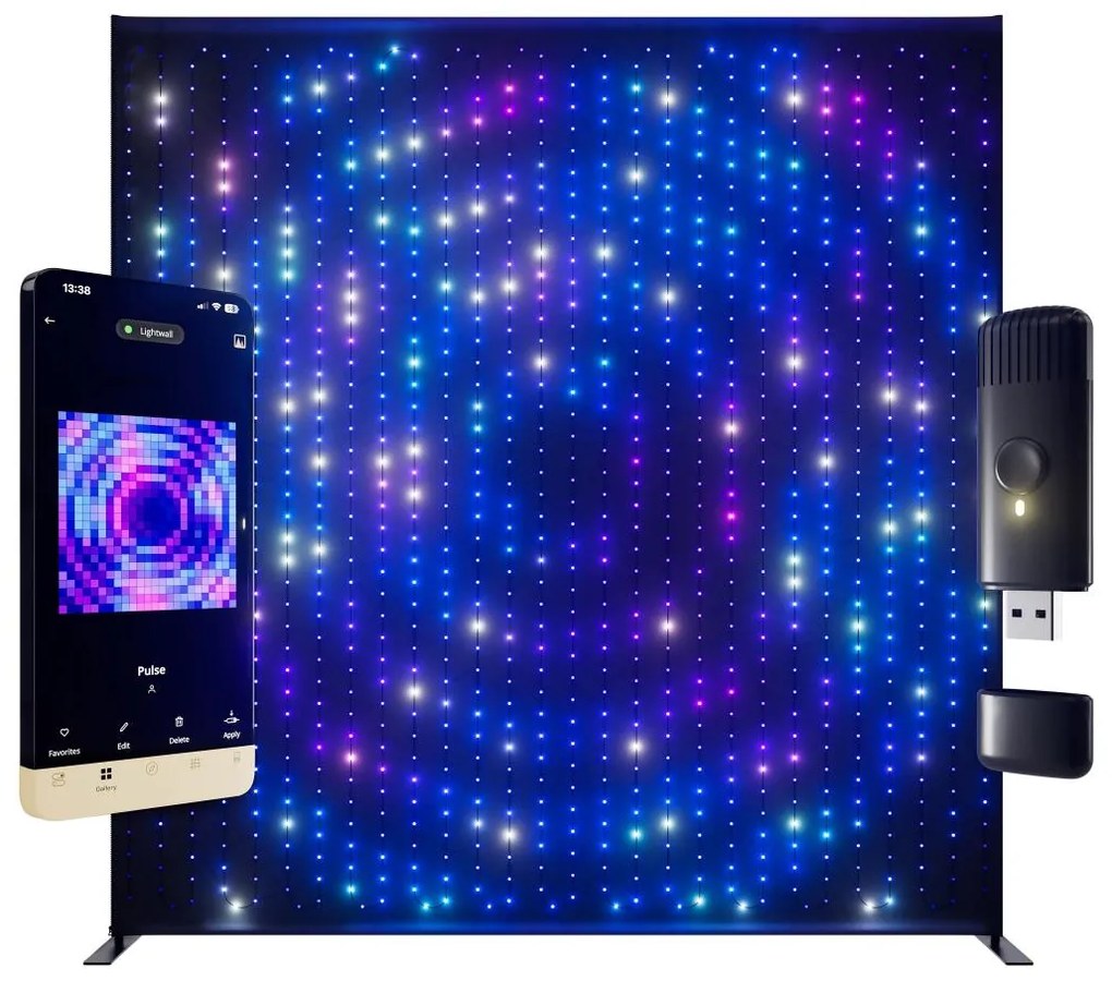 Twinkly TWDJ1120STP-BEU - LED RGBW vonkajší panel 1120xLED 2,6x2,7 m IP44 Wi-Fi