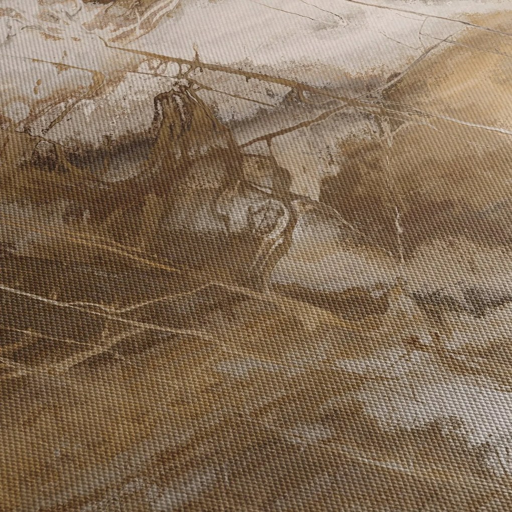 Obraz - Hnedá abstrakcia (120x50 cm)