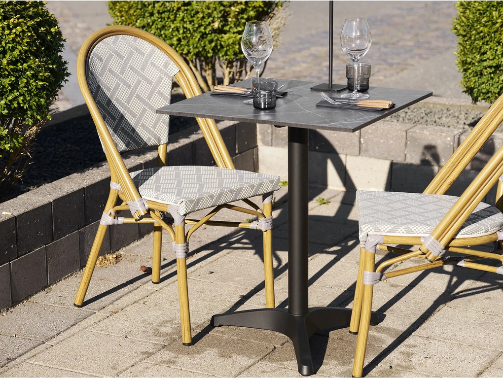 Bistro stôl Bsamira 3 (sivá + čierna). Akcia -14%. Vlastná spoľahlivá doprava až k Vám domov. 1146533