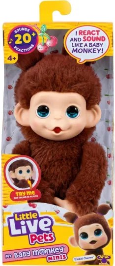 Interaktívna mini opička Chikki Cherry Moose 26765