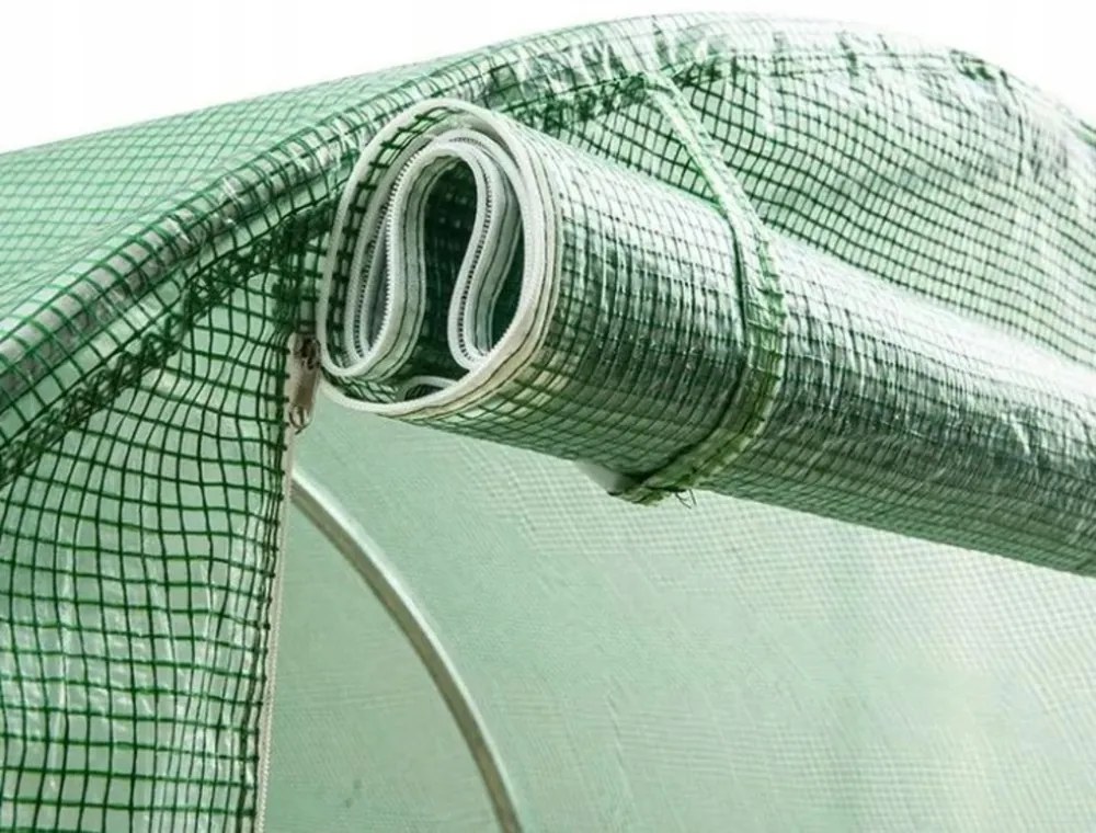 Lean Záhradný fóliový skleník 6x3x2m 18m² - zelený s rámom