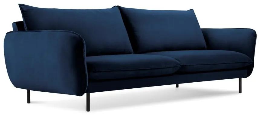 Modrá zamatová pohovka Cosmopolitan Design Vienna, 230 cm