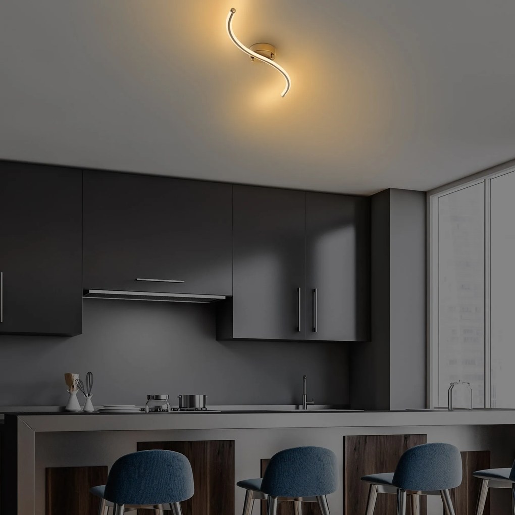 Stropné LED svietidlo Yilan zlaté