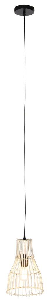 Vidiecka závesná lampa ratanová 20 cm - Botello
