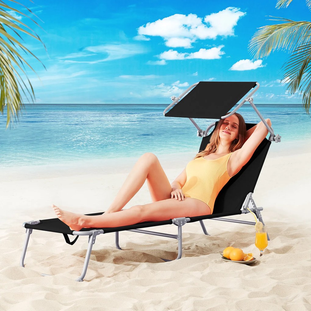 InternetovaZahrada Hliníkové lehátko Hawaii - antracit