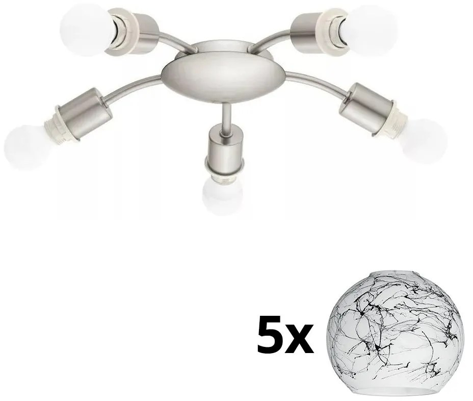 Eglo - LED Stropné svietidlo MY CHOICE 5xE14/4W/230V  chróm/biela/čierna