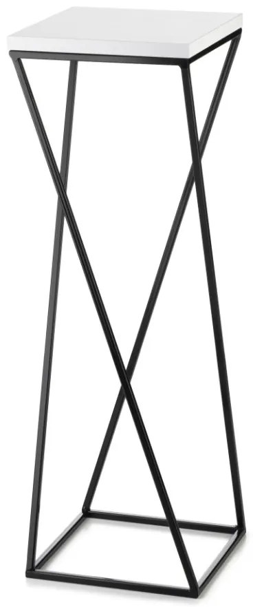 Kvetinový stojan LOFT I 70 cm čierny/biely