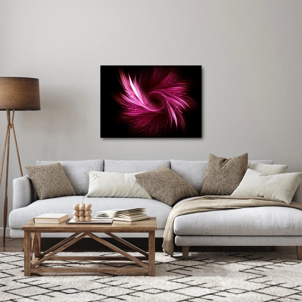 Obraz - ružová abstrakcia (70x50 cm)