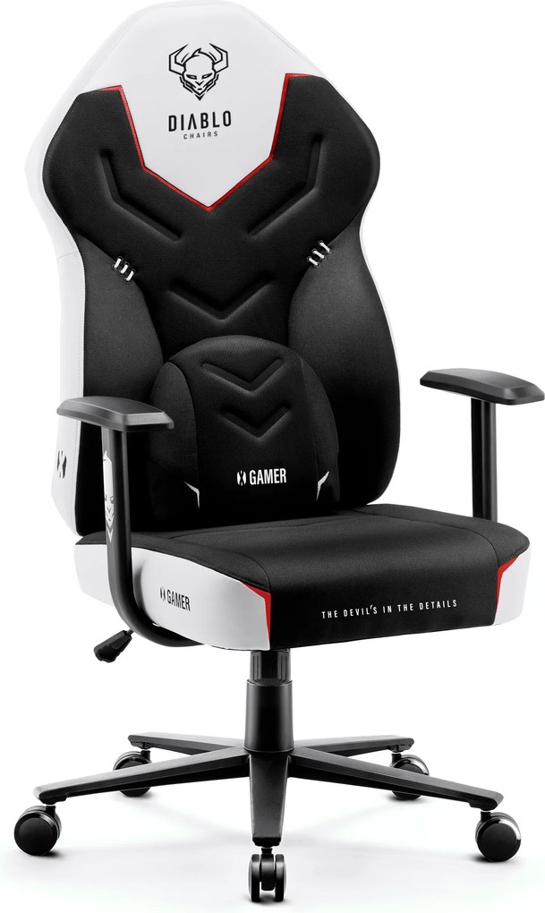 Herné kreslo z ekokože biele Normal Size: Diablo X-Gamer 2.0 Snow White
