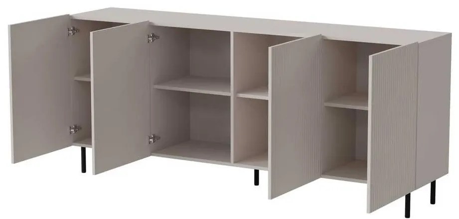 Komoda Paxos 180 cm kašmír/čierna