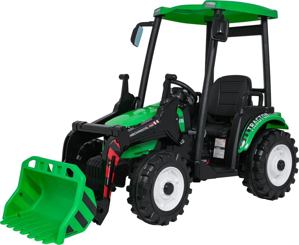 Ramiz MEGA Traktor D68 s prívesom zelený