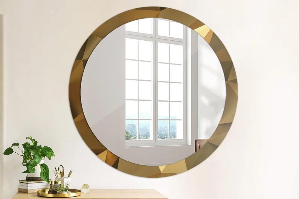 Okrúhle ozdobné zrkadlo Abstrakcia zlata fi 100 cm