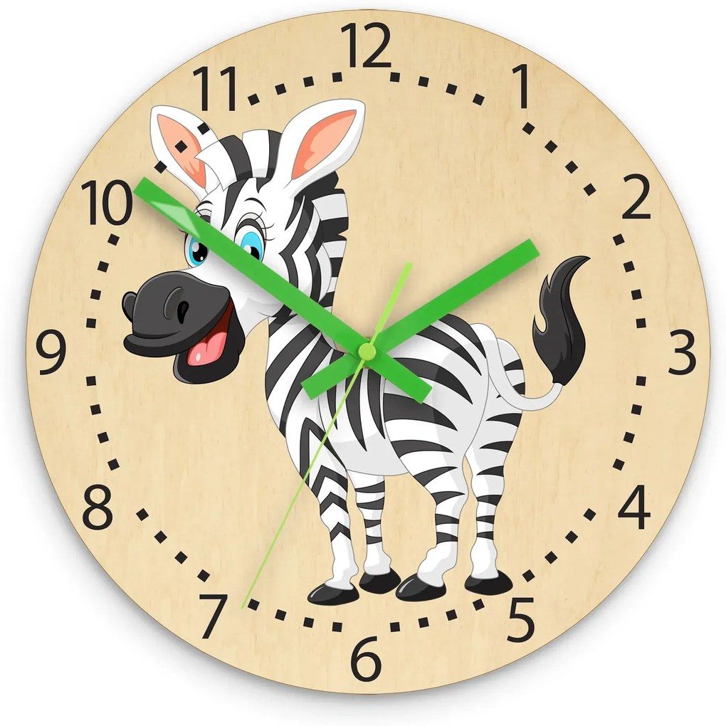 Detské nástenné hodiny Ami Zebra 30 cm viacfarebné