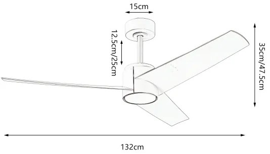 ZEVENTI - LED stropný ventilátor ORVIETO LED/18W/230V Wi-Fi Tuya biela + diaľkové ovládanie