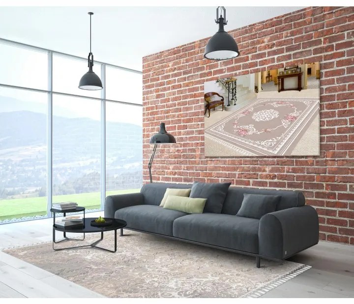 Koberec Balin 180x270 cm - béžová / vzor